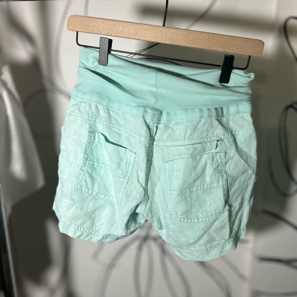 NEW Althleta Linen Shorts, Light Teal Lima Linen Shortie, Size 0 - Picture 7 of 9